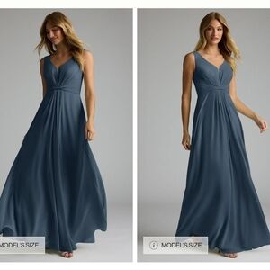 Azazie Dusty Blue Gown